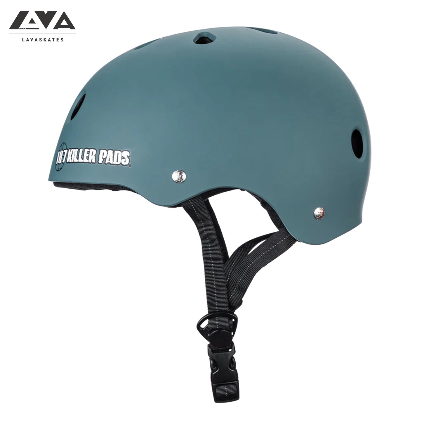 187 PRO SKATE HELMET W/ SWEATSAVER LINER - STONE BLUE