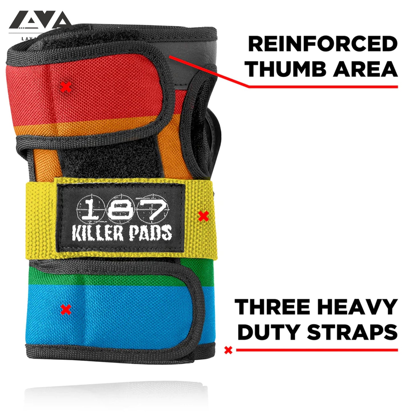 187 WRIST GUARD - RAINBOW