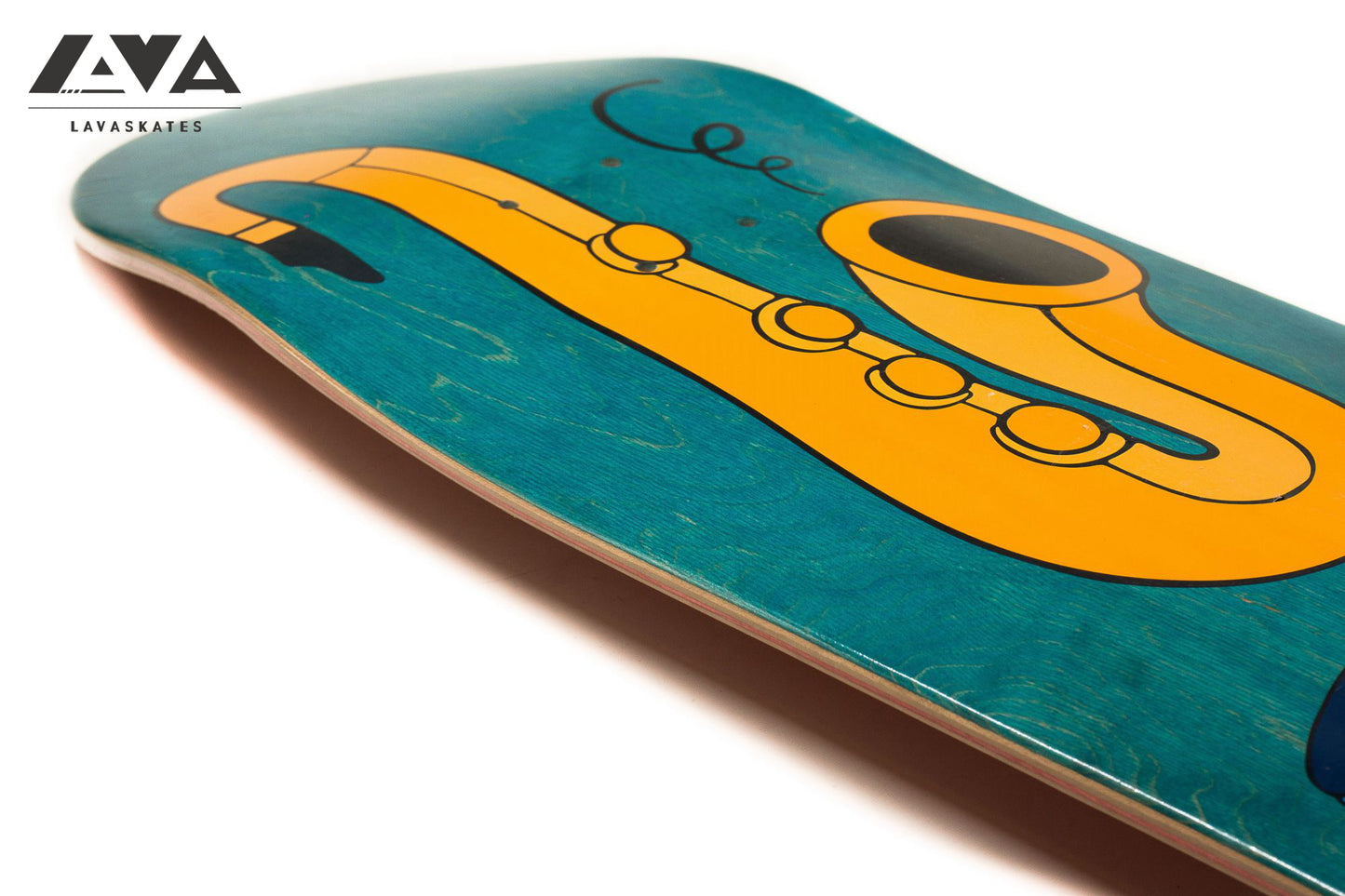 TIRED SKATEBOARD DECK DINER SAXOPHONE ON SLICK - 8.85 IN