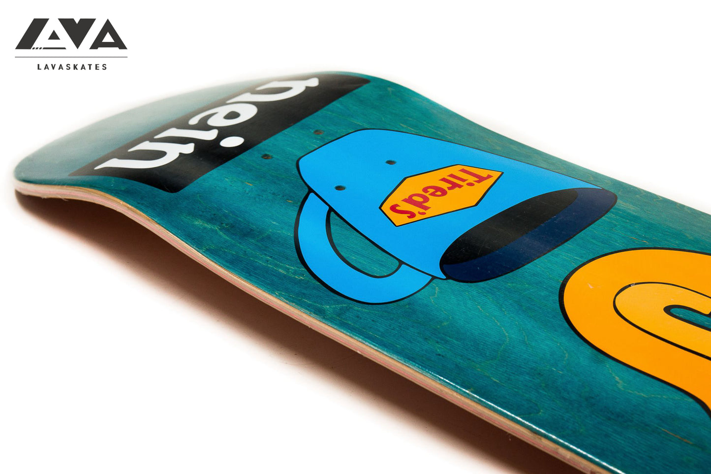 TIRED SKATEBOARD DECK DINER SAXOPHONE ON SLICK - 8.85 IN