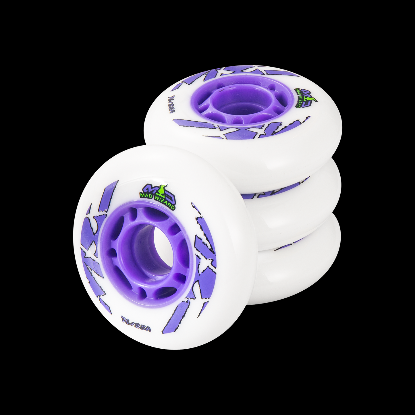 MAD SKATING WHEELS PURPLE 76MM/85A 4-PACK