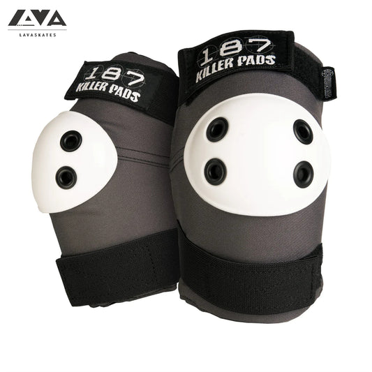 187 ELBOW PAD - GREY WITH WHITE CAPS