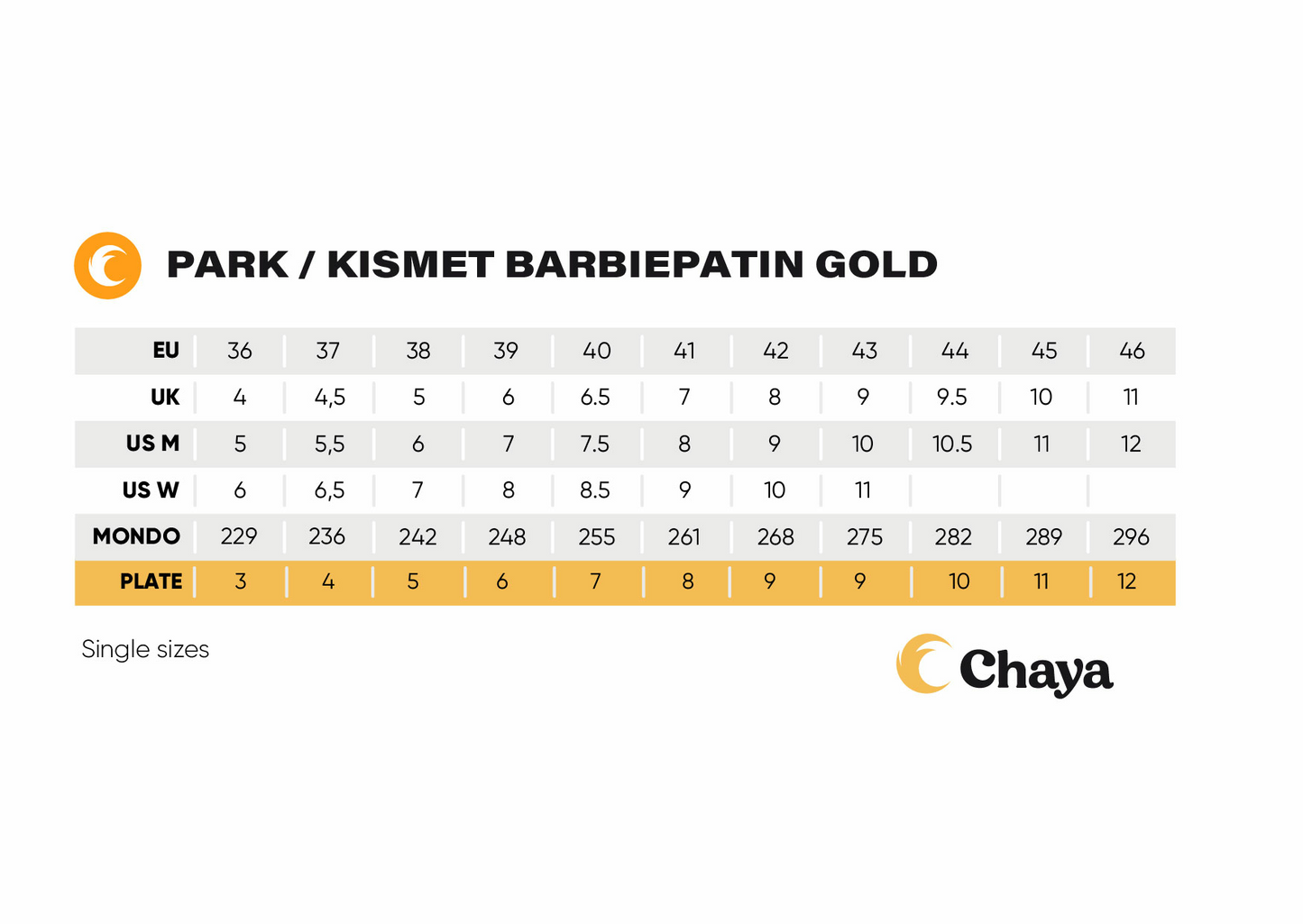 CHAYA PARK ROLLER SKATES - KISMET BARBIEPATIN GOLD