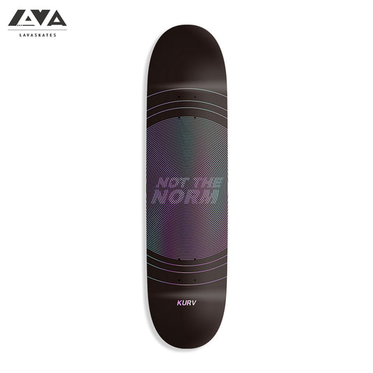 KURV SKATEBOARD DECK COLLECTION-SCRATCH LINE BLACK - 8.0/8.125/8.25