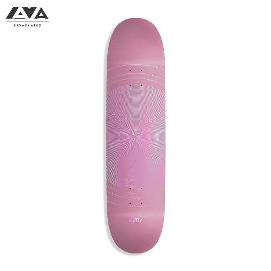 KURV SKATEBOARD DECK COLLECTION-SCRATCH LINE PINK - 8.0/8.125/8.25