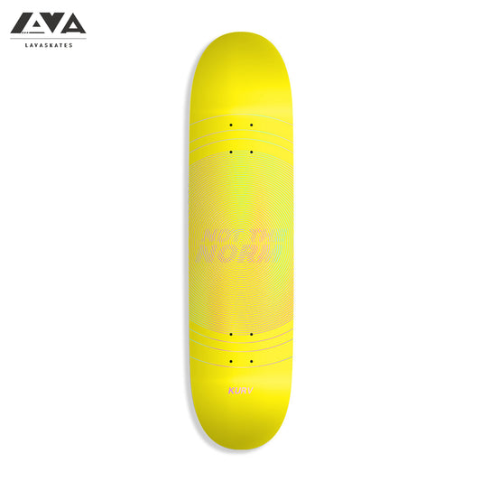 KURV SKATEBOARD DECK COLLECTION-SCRATCH LINE YELLOW - 8.0/8.125/8.25