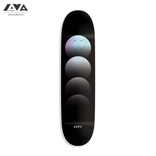 KURV SKATEBOARD DECK COLLECTION-SHADOW MOON BLACK - 8.25 IN