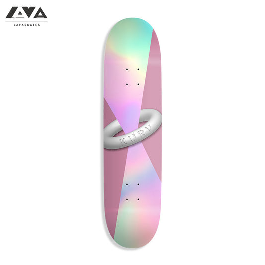 KURV SKATEBOARD DECK COLLECTION-THROUGH PINK - 8.0 IN