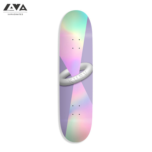 KURV SKATEBOARD DECK COLLECTION-THROUGH PURPLE - 8.0 IN