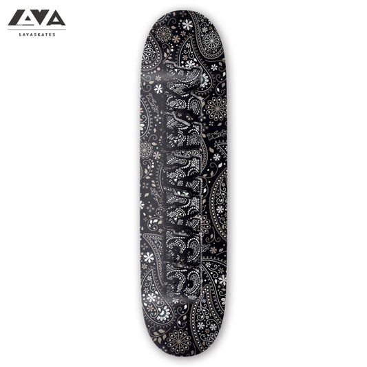 MANNER SKATEBOARD DECK PAISLEY BLACK - 8.125/8.25 IN