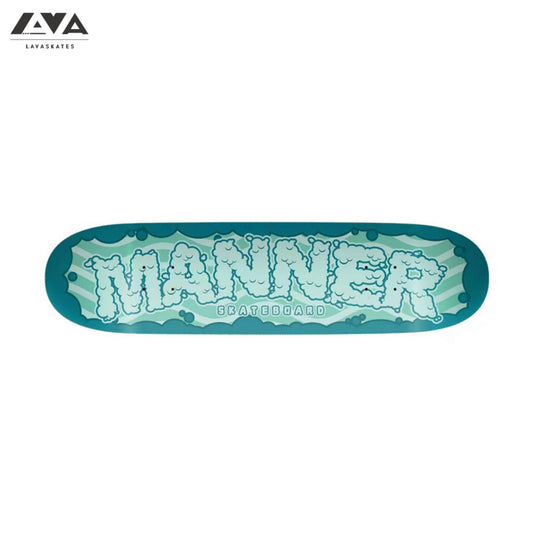 MANNER SKATEBOARD DECK BUBBLE LOGO BLUE - 8.25 IN