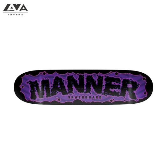 MANNER SKATEBOARD DECK BUBBLE LOGO PURPLE - 8.25 IN