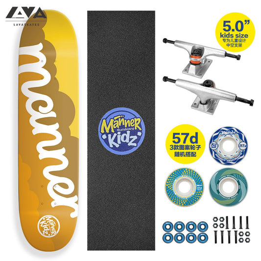 MANNER KIDZ SKATEBOARD COMPLETE BROWN - 29*7.25 IN