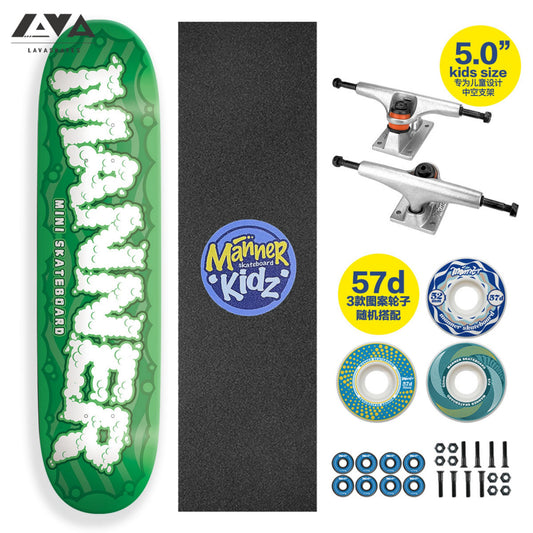 MANNER KIDZ SKATEBOARD COMPLETE GREEN - 29*7.25 IN