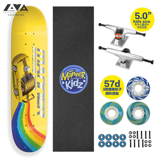 MANNER KIDZ SKATEBOARD COMPLETE RACING B - 29*7.25 IN