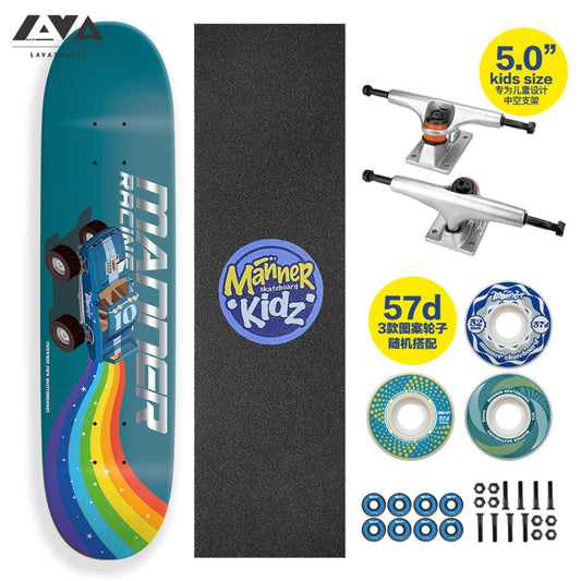 MANNER KIDZ SKATEBOARD COMPLETE RACING C - 29*7.25 IN