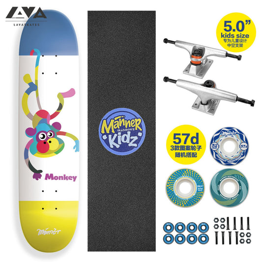 MANNER KIDZ SKATEBOARD COMPLETE ZOO MONKEY - 29*7.25 IN