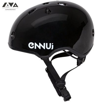 ENNUI ELITE BLACK HELMET (INCLUDE REMOVABLE PEAK)