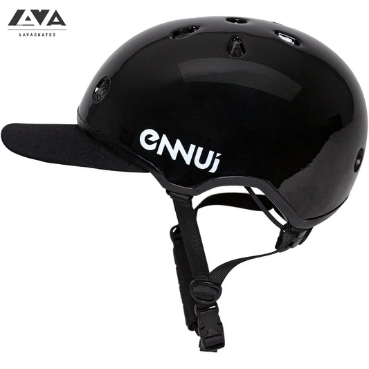 ENNUI ELITE BLACK HELMET (INCLUDE REMOVABLE PEAK)