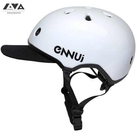 ENNUI ELITE WHITE HELMET (INCLUDE REMOVABLE PEAK)