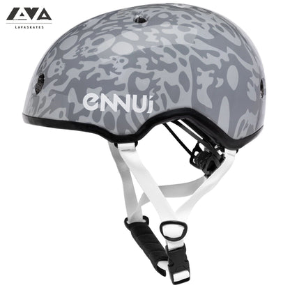 ENNUI ELITE DEADLY SMOKE GREY HELMET (INCLUDE REMOVABLE PEAK)