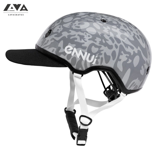 ENNUI ELITE DEADLY SMOKE GREY HELMET (INCLUDE REMOVABLE PEAK)