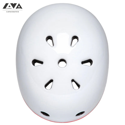 ENNUI ELITE WHITE RED HELMET (INCLUDE REMOVABLE PEAK)