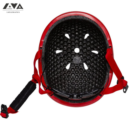 ENNUI ELITE WHITE RED HELMET (INCLUDE REMOVABLE PEAK)