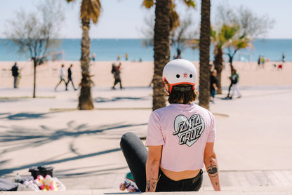 ENNUI ELITE WHITE RED HELMET (INCLUDE REMOVABLE PEAK)