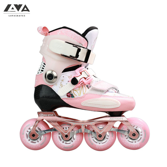 ACTION CARBON SKATES - BLOSSOM - PINK