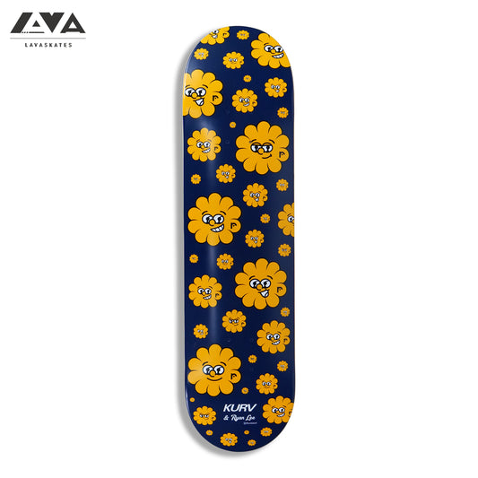 KURV SKATEBOARD DECK  RYAN LEE BLUE - 7.75/8.125/8.25 IN