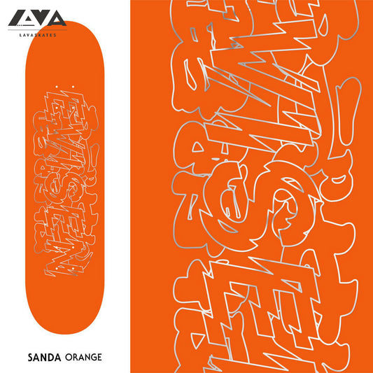 EVISEN SKATEBOARD DECK SANDA ORANGE - 8.125/8.25 IN