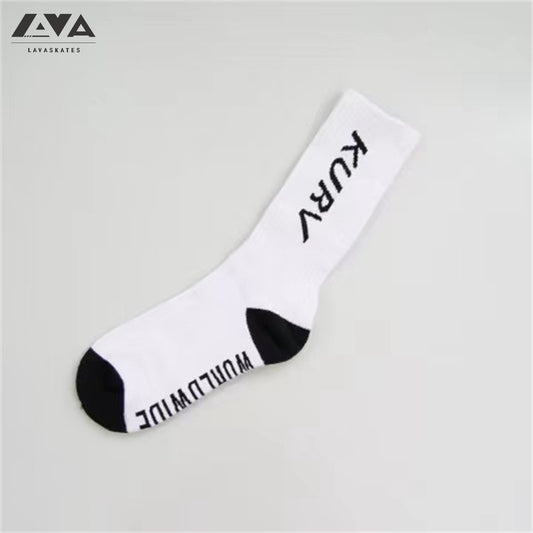 KURV SKATE SOCKS WHITE